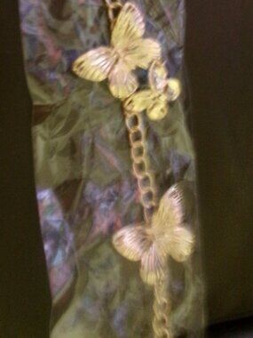 NWT Most Wanted OSFA Gold Butterfly Chain Belt